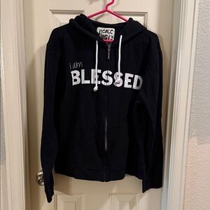 Peace Love World 'I Am Blessed' sweatshirt Jacket